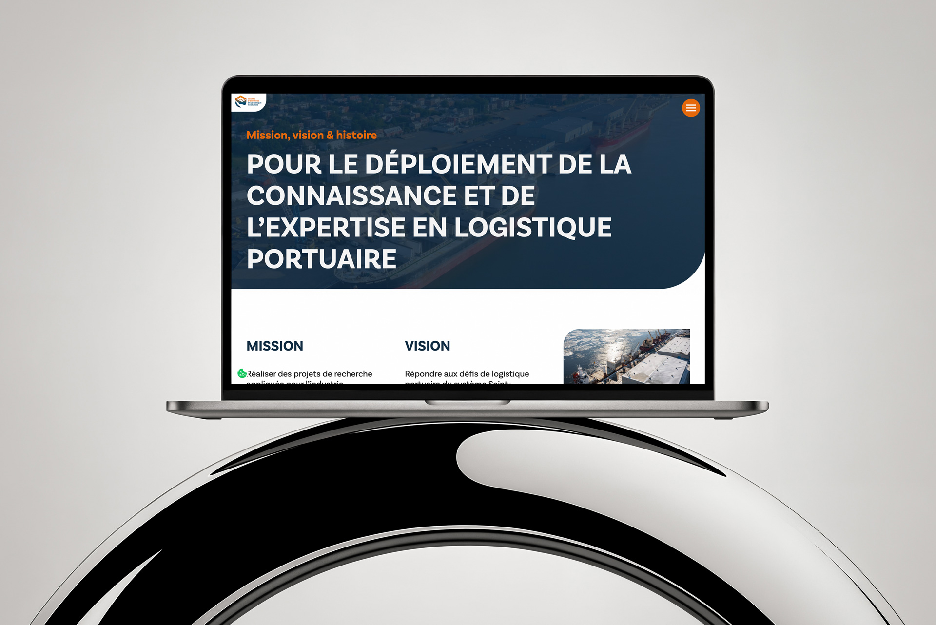 Site web Centre XLP sur ordinateur