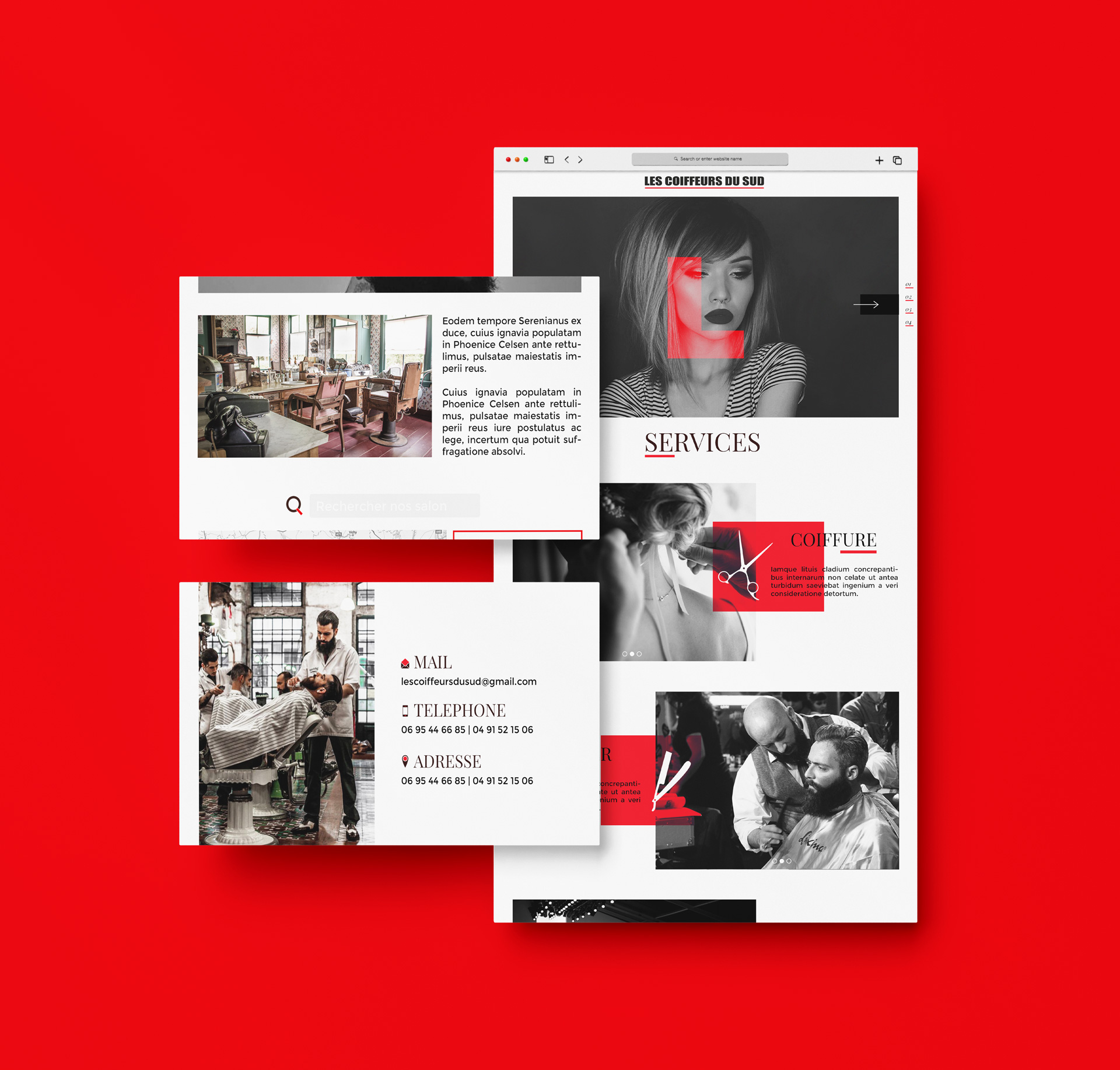 Design Web Les coiffeurs du sud