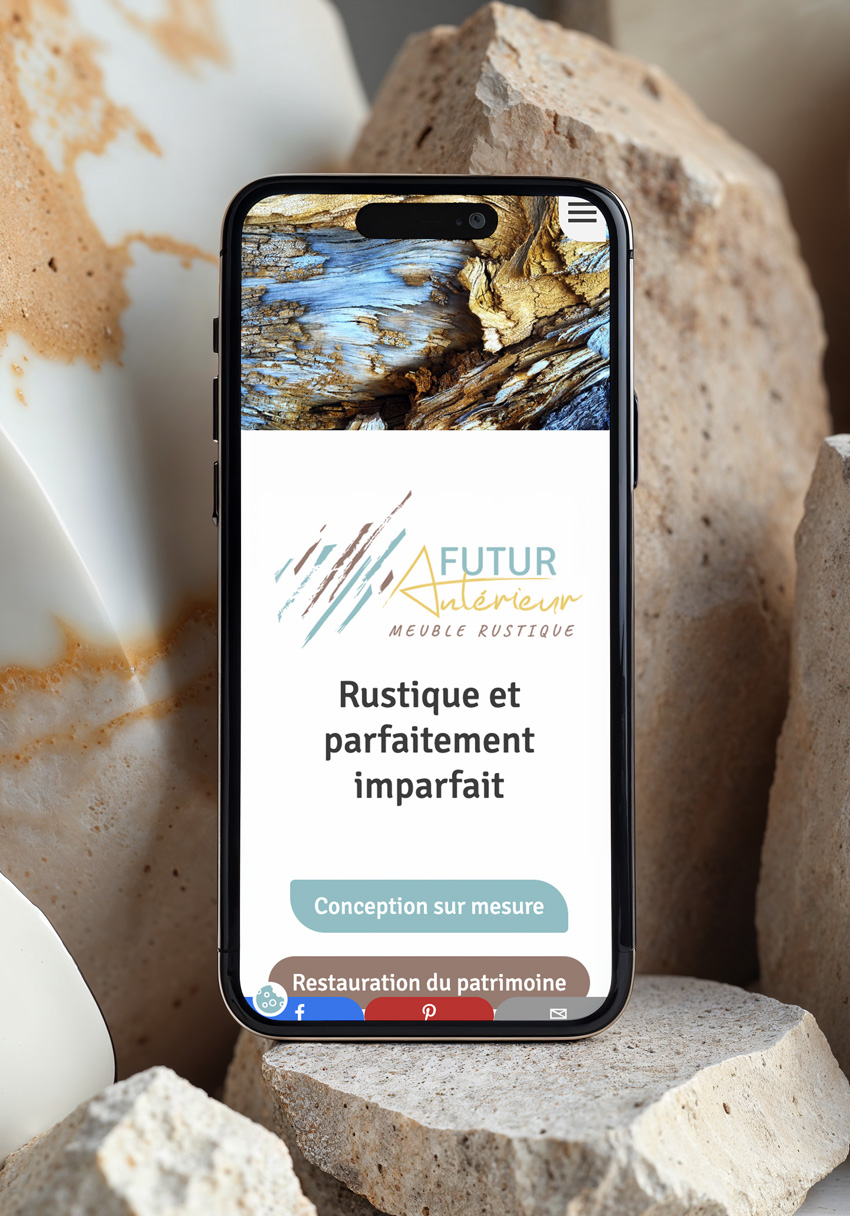 Site web Futur Antérieur sur mobile