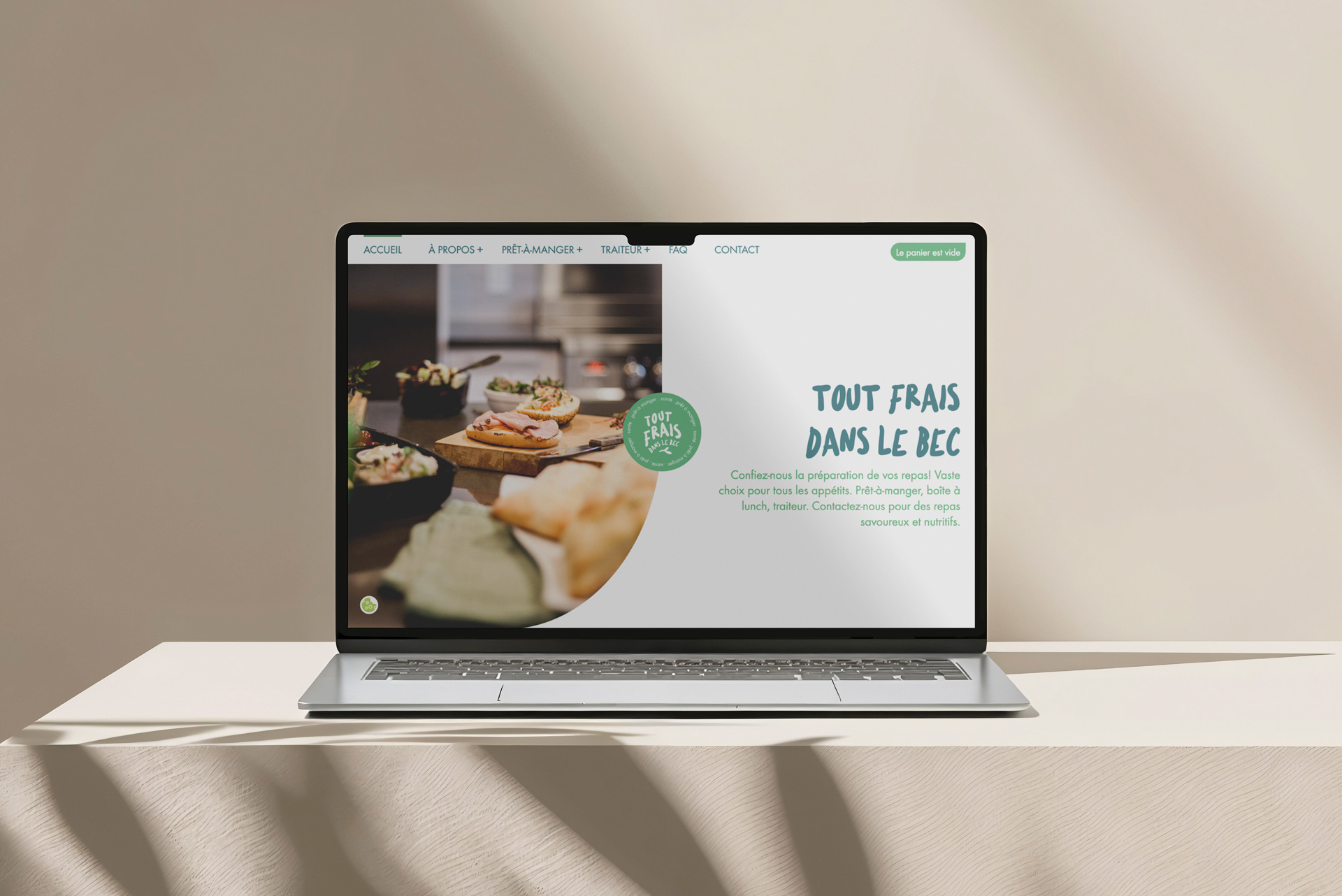 Site web Tout Frais dans le Bec sur ordinateur